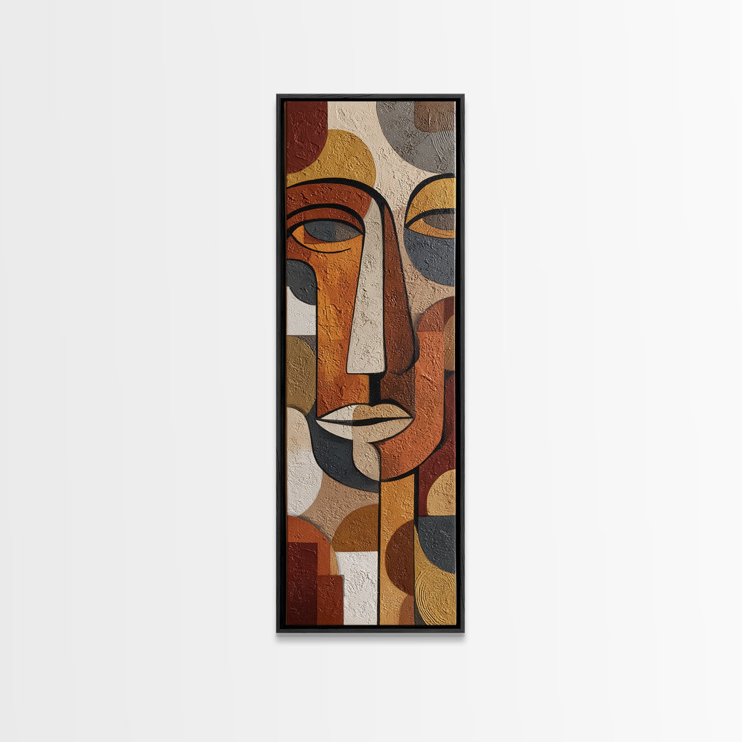 Single Continuous Line Female Face Canvas Print, Minimalist Art, Japanese Wall Art, Living Room Decor, Fine Art, Minimal, MIN-1x3-41