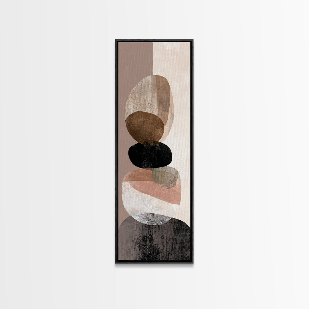 Two Overlapping Organic Shapes Canvas Print, Minimalist Art, Abstract Wall Art, Living Room Decor, Fine Art, Minimal, MIN-1x3-55