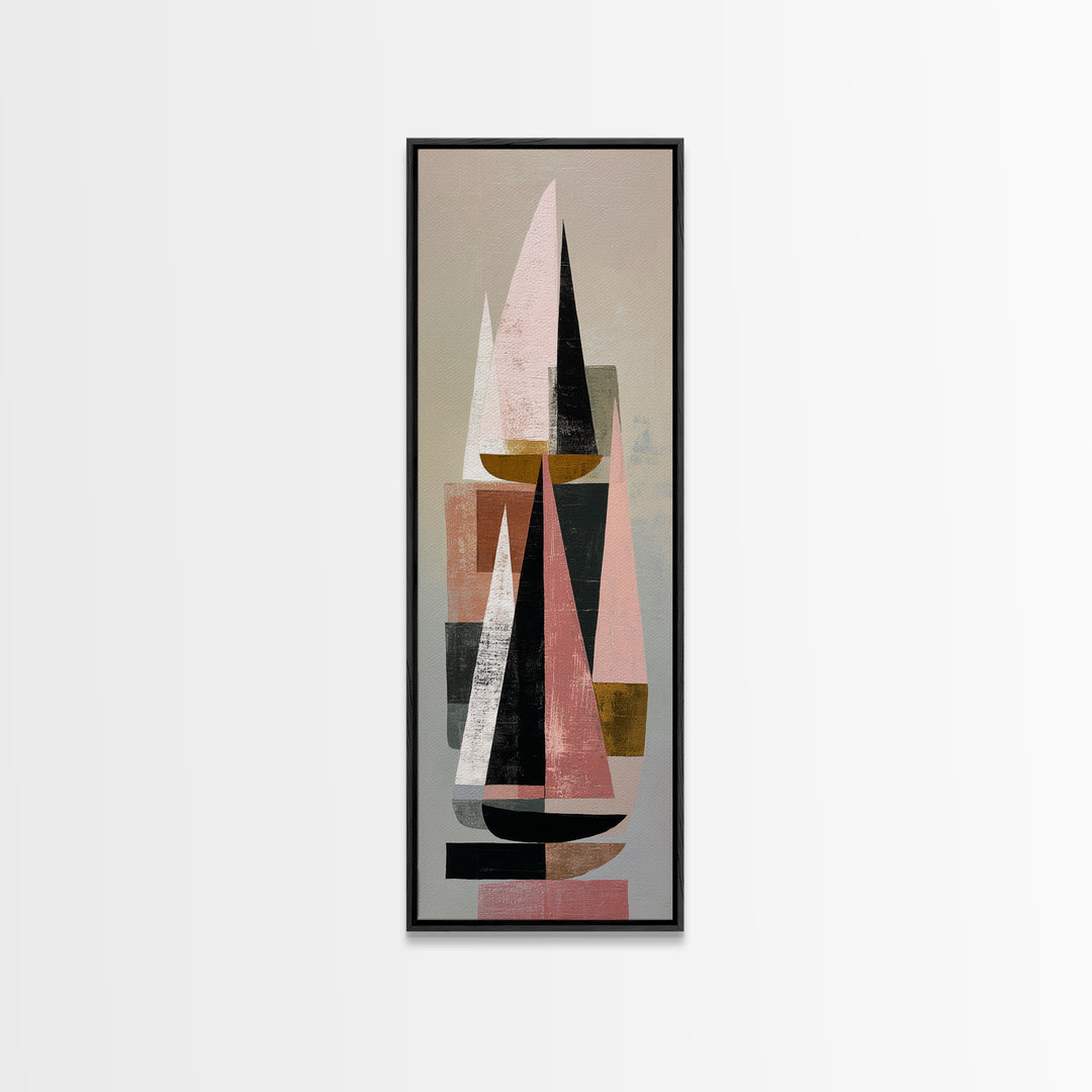 Tiny Sailboat under Open Sky Framed Canvas Print, Minimalist Art, Fine Art Print, Living Room Decor, Fine Art, Minimal, MIN-1x3-74