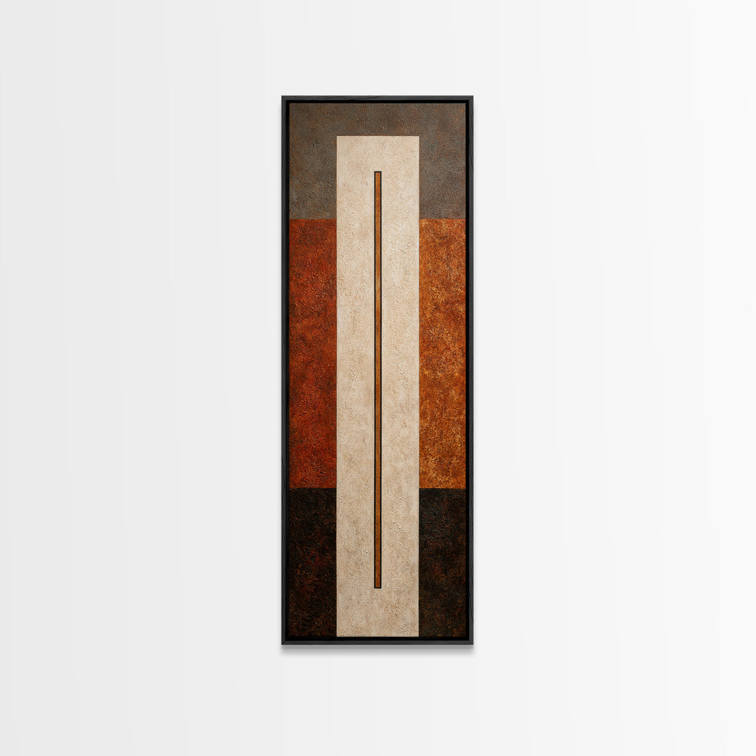 Calm Rectangle Composition Framed Canvas Print, Minimalist Art, Black Art, Living Room Decor, Minimal, Minimalist Wall Art, MIN-1x3-84