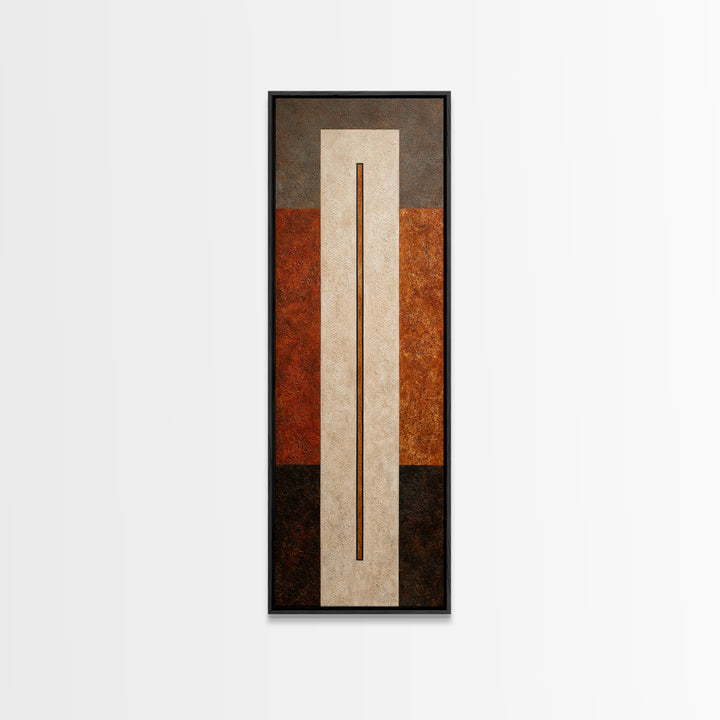 Calm Rectangle Composition Framed Canvas Print, Minimalist Art, Black Art, Living Room Decor, Minimal, Minimalist Wall Art, MIN-1x3-84