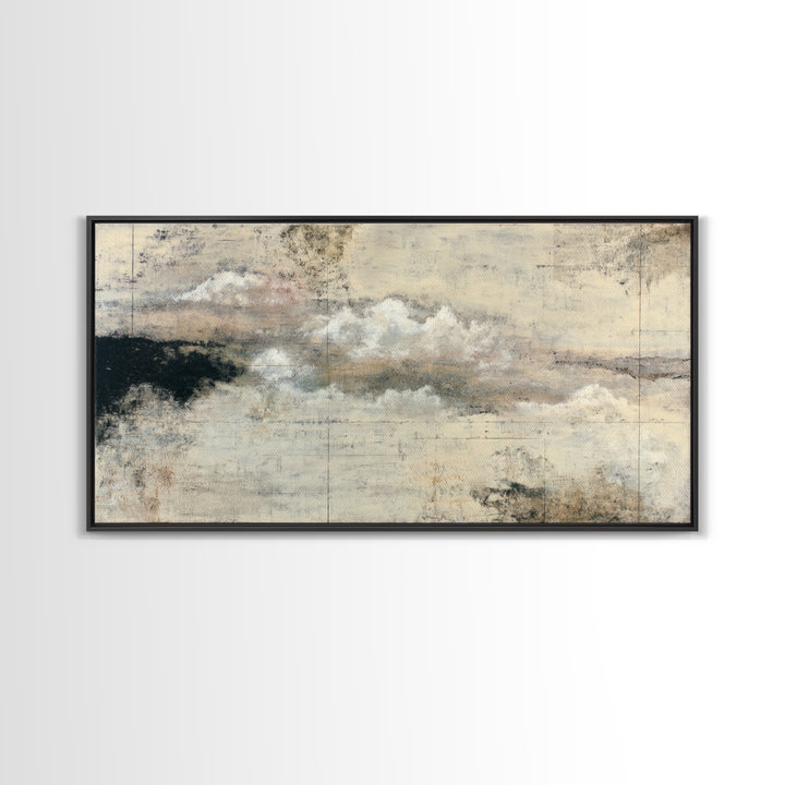 Small Cloud Study Canvas Print, Minimalist Art, Digital Prints, Living Room Decor, Minimal, Printable Art, Abstract Wall Art, MIN-2x1-17