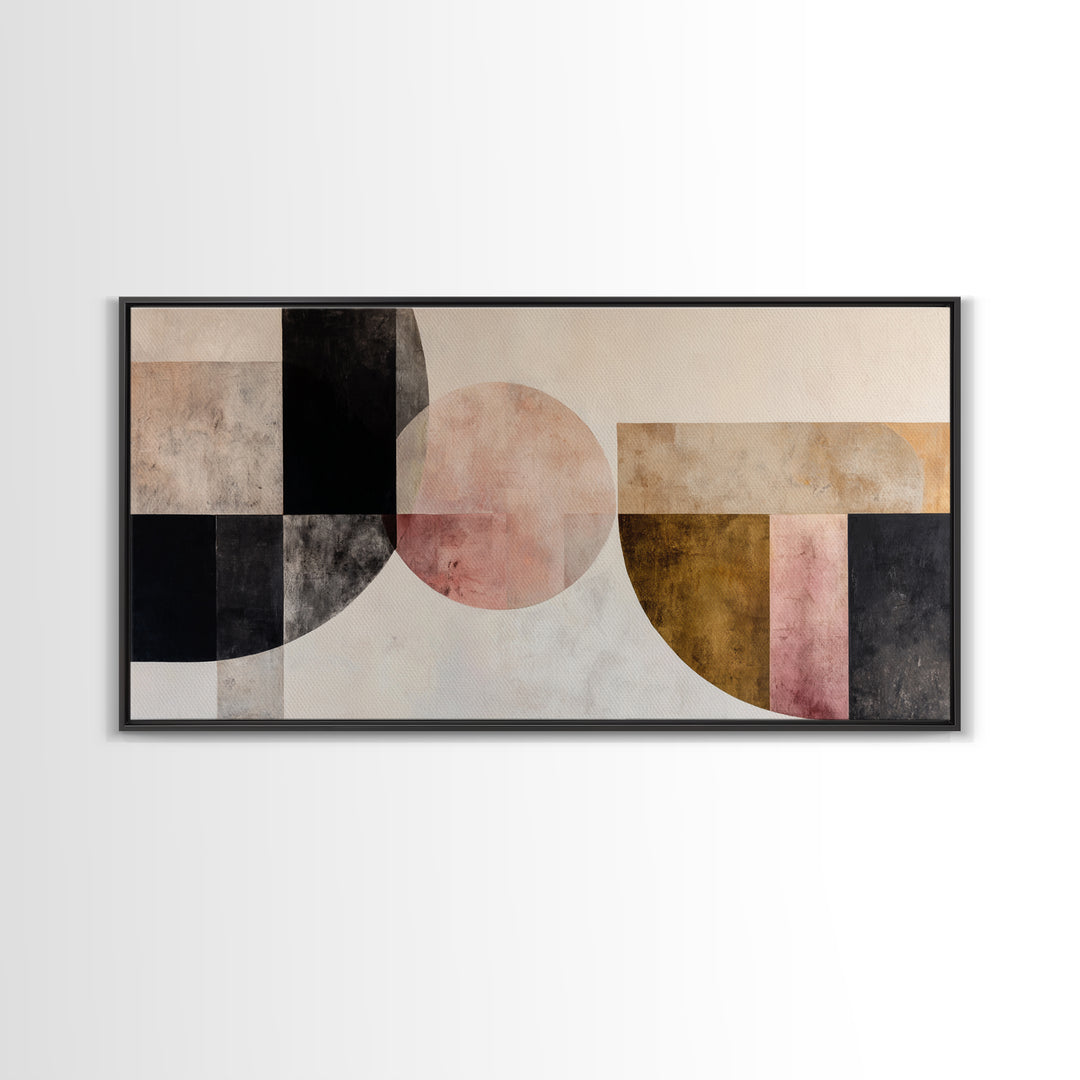 Monochrome Arch and Shadow Composition Canvas Print, Minimalist Art, Minimalist, Living Room Decor, Fine Art, Minimal, MIN-2x1-52