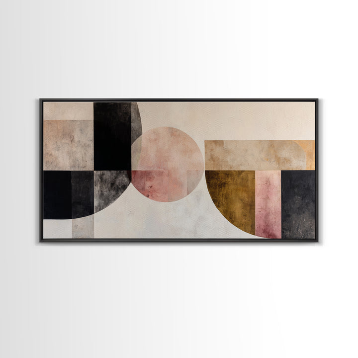 Monochrome Arch and Shadow Composition Canvas Print, Minimalist Art, Minimalist, Living Room Decor, Fine Art, Minimal, MIN-2x1-52