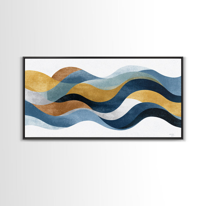 Minimal Abstract Wave Line Canvas Print, Minimalist Art, Printables, Living Room Decor, Abstract Art, Minimal, Boho Wall Art, MIN-2x1-57