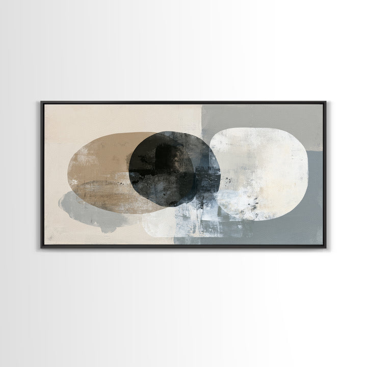 White on White Plaster Texture Study Framed Canvas Print, Minimalist Art, Art Prints, Living Room Decor, Oil Painting, Minimal, MIN-2x1-60