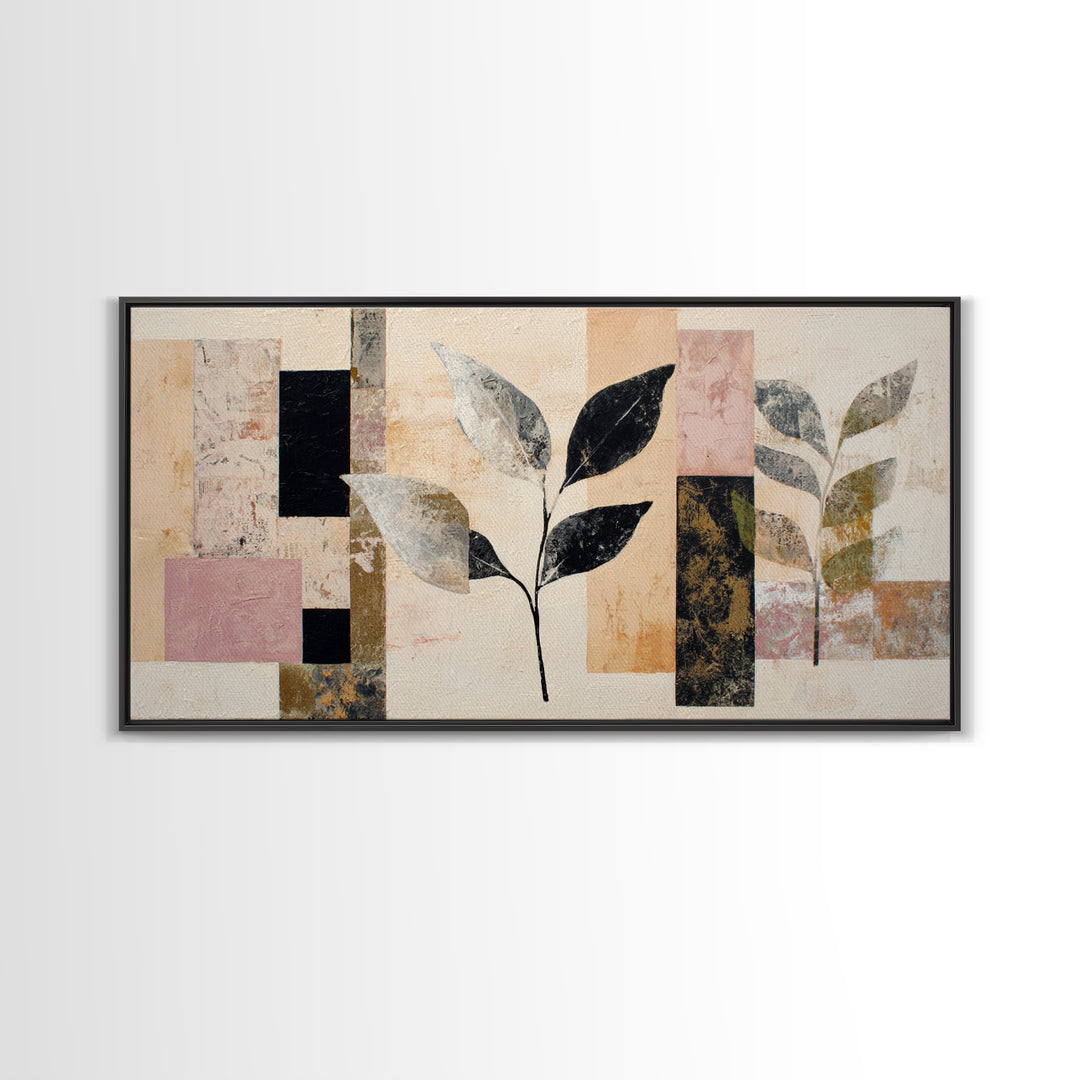 Minimal Branch Silhouette Canvas Print, Minimalist Art, Modern Wall Art, Living Room Decor, Fine Art, Minimal, MIN-2x1-71