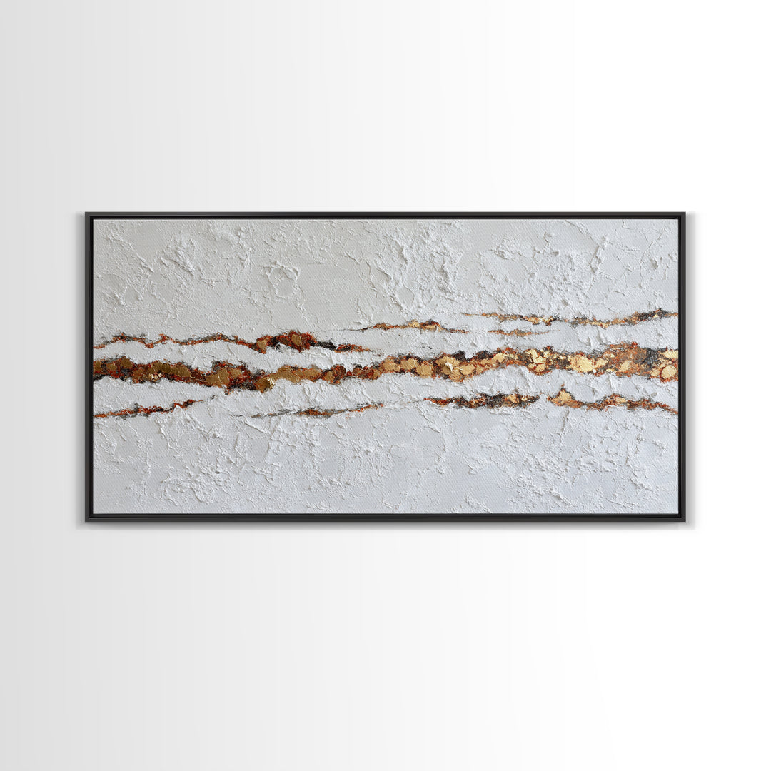 White on White Plaster Texture Study Framed Canvas Print, Minimalist Art, Digital Print, Living Room Decor, Fine Art, Minimal, MIN-2x1-84