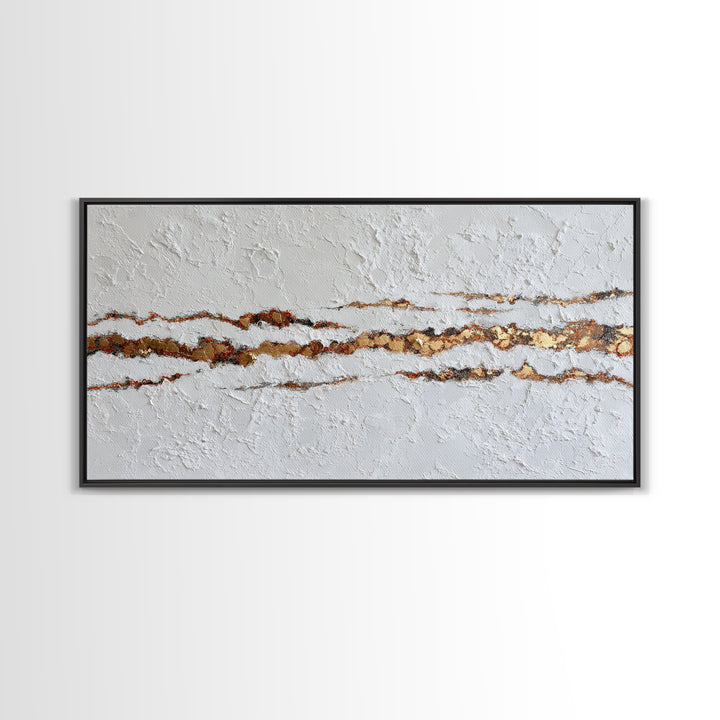 White on White Plaster Texture Study Framed Canvas Print, Minimalist Art, Digital Print, Living Room Decor, Fine Art, Minimal, MIN-2x1-84