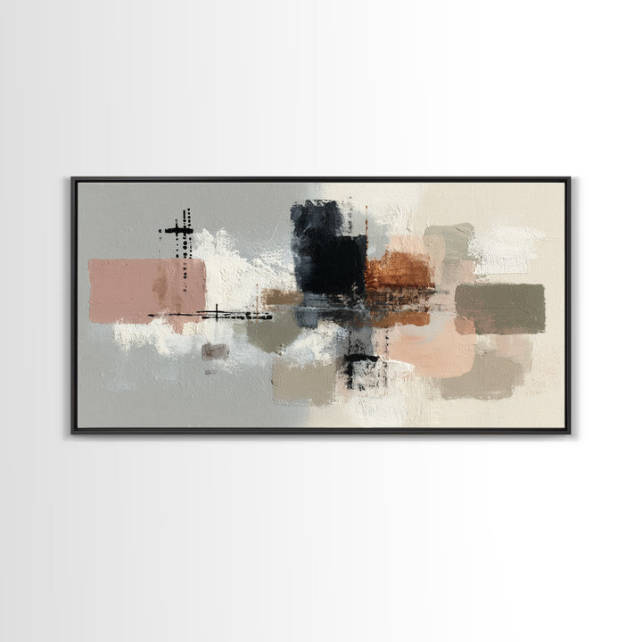 Small Cloud Study Canvas Print, Minimalist Art, Black Art, Living Room Decor, Fine Art, Minimal, Minimalist Wall Art, MIN-2x1-89