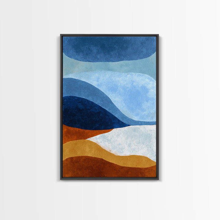 Simple Blue Horizon Canvas Print, Minimalist Art, Wall Art, Living Room Decor, Fine Art, Minimal, Large Wall Art, Movie Poster, MIN-2x3-14