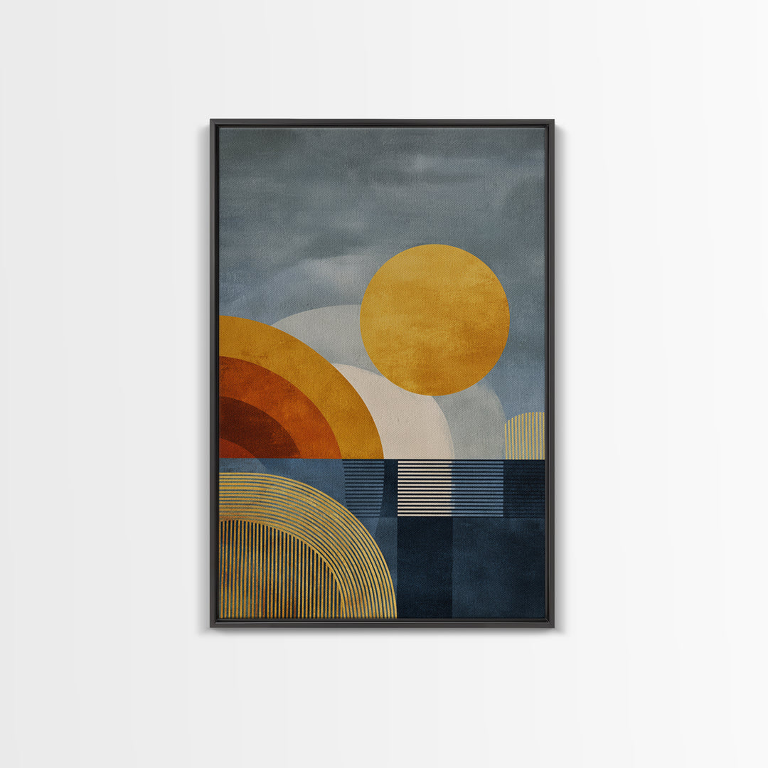 Simple Geometric Sun Canvas Print, Minimalist Art, Digital Prints, Living Room Decor, Abstract Art, Minimal, Printable Art, MIN-2x3-23