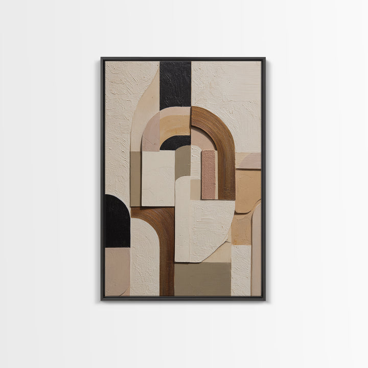 Two Overlapping Organic Shapes Canvas Print, Minimalist Art, Home Decor, Living Room Decor, Abstract Art, Minimal, Movie Poster, MIN-2x3-27