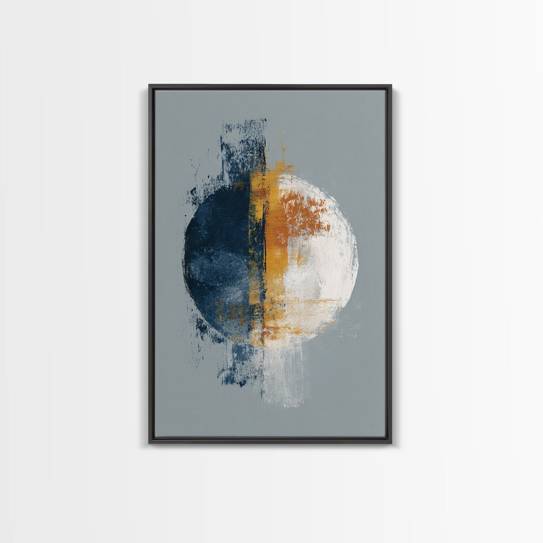 Single Brushstroke Circle Canvas Print, Minimalist Art, Wall Decor, Living Room Decor, Fine Art, Minimal, Abstract Art, MIN-2x3-54