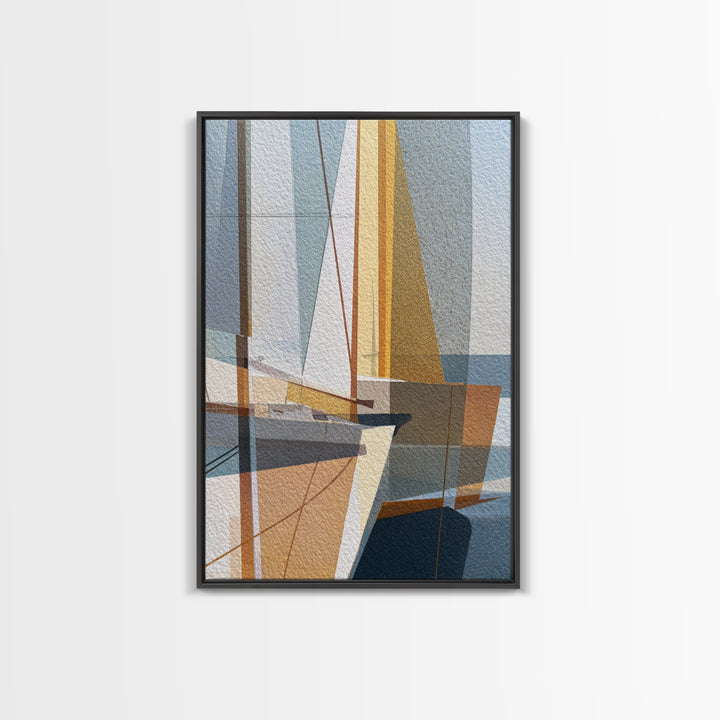 Tiny Sailboat under Open Sky Canvas Print, Minimalist Art, Art Print, Living Room Decor, Fine Art, Minimal, Abstract Wall Art, MIN-2x3-70