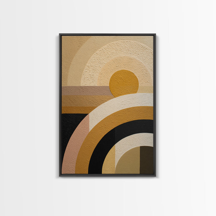 Simple Geometric Sun Canvas Print, Minimalist Art, Black Art, Living Room Decor, Fine Art, Minimal, Minimalist Wall Art, MIN-2x3-71
