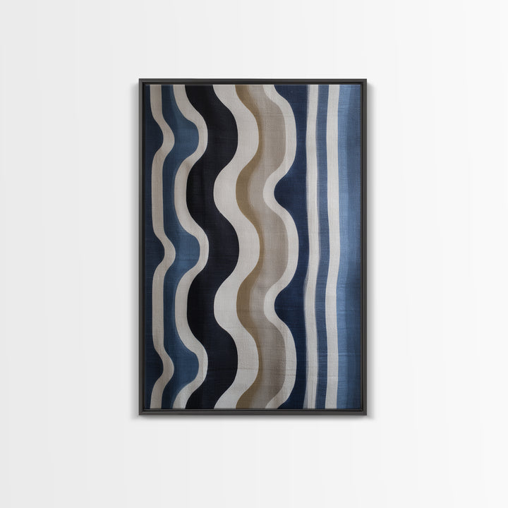 Minimal Abstract Wave Line Framed Canvas Print, Minimalist Art, Digital Print, Living Room Decor, Abstract Art, Minimal, MIN-2x3-93