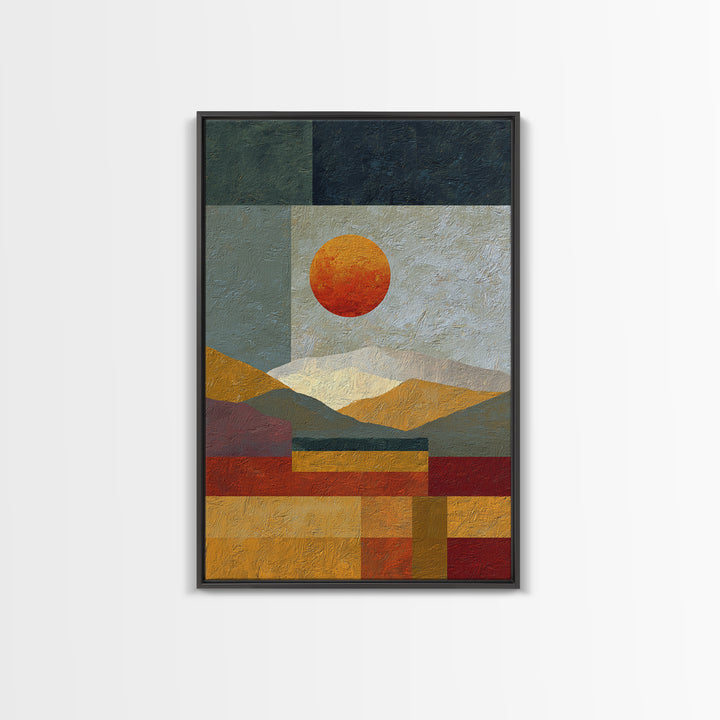 Simple Geometric Sun Canvas Print, Minimalist Art, Modern Art, Living Room Decor, Abstract Art, Minimal, Minimalist Decor, MIN-2x3-95