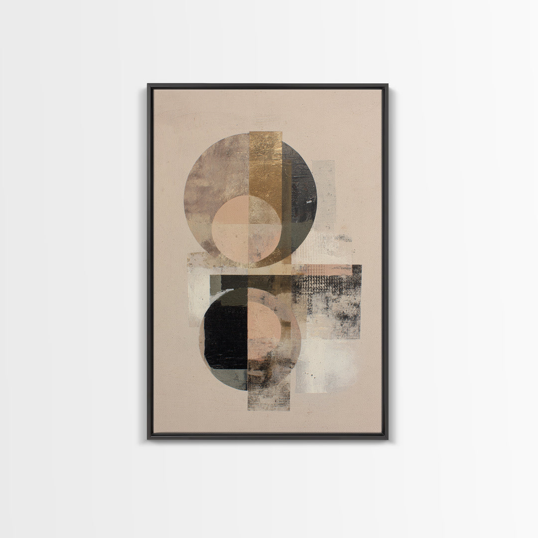Two Overlapping Organic Shapes Canvas Print, Minimalist Art, Unique Wall Art, Living Room Decor, Abstract Art, Minimal, MIN-2x3-99