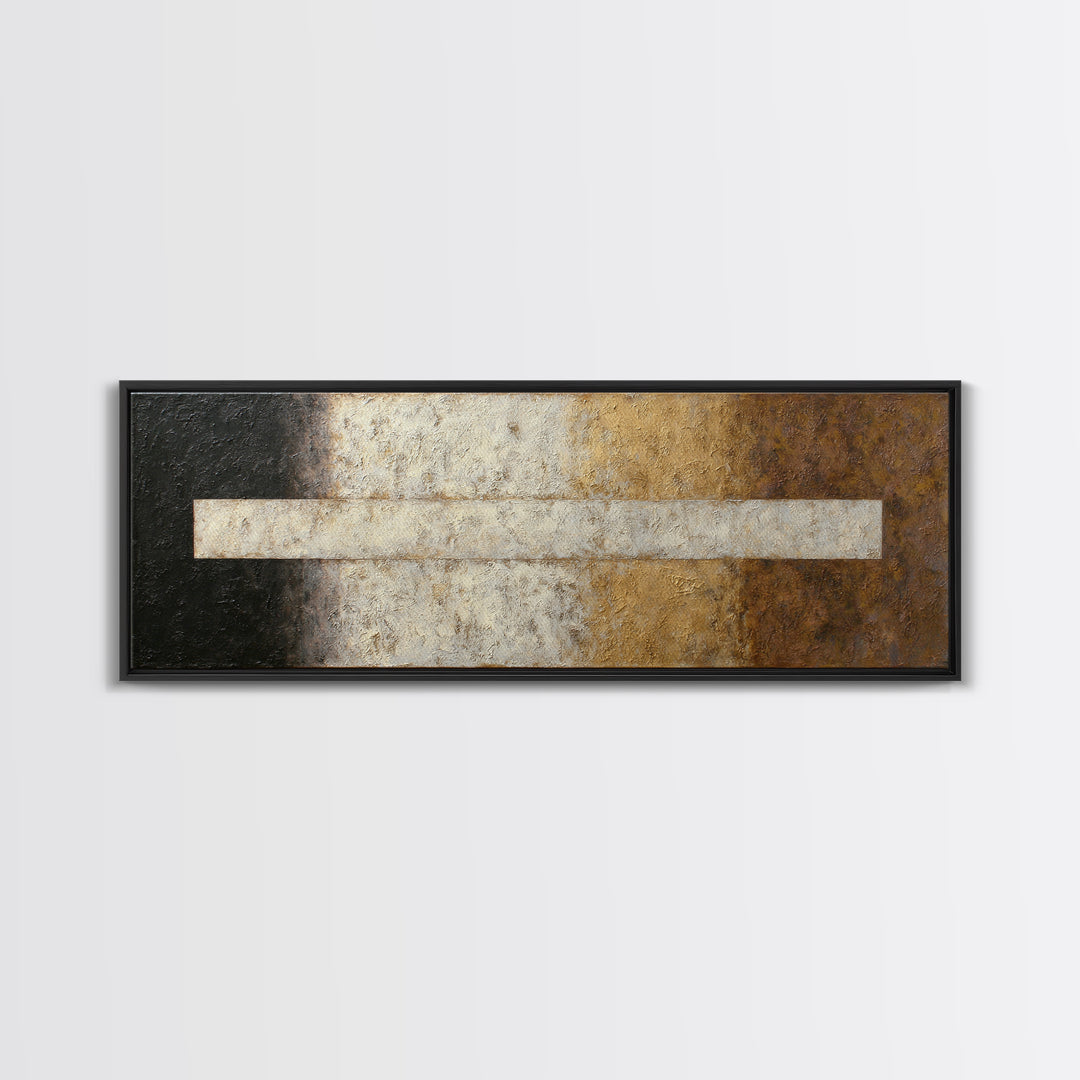 Calm Rectangle Composition Canvas Print, Minimalist Art, Neutral Decor, Living Room Decor, Fine Art, Minimal, Home Decor, MIN-3x1-40