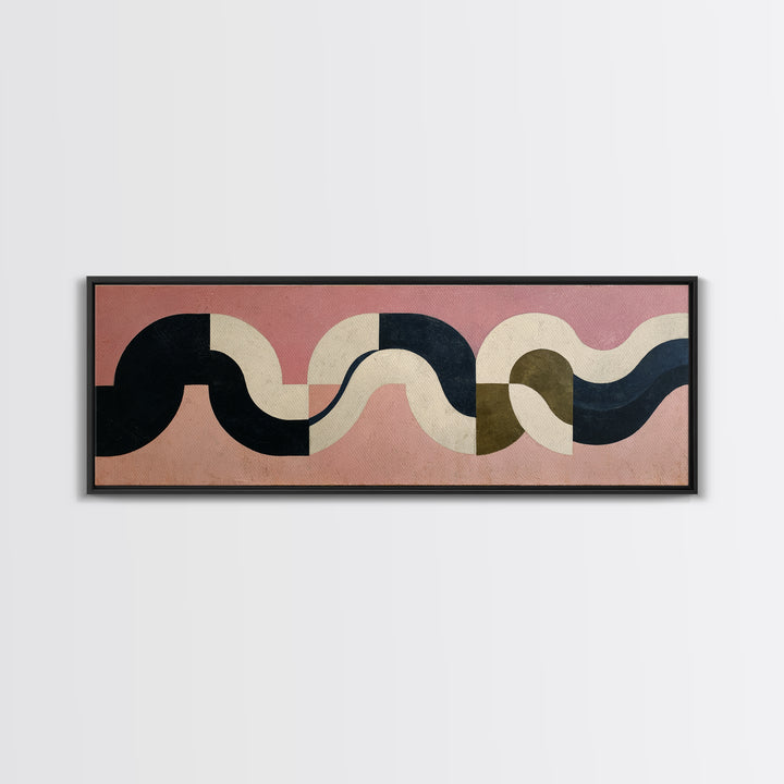 Minimal Abstract Wave Line Framed Canvas Print, Minimalist Art, Canvas Tote Bag, Living Room Decor, Abstract Art, Minimal, MIN-3x1-5