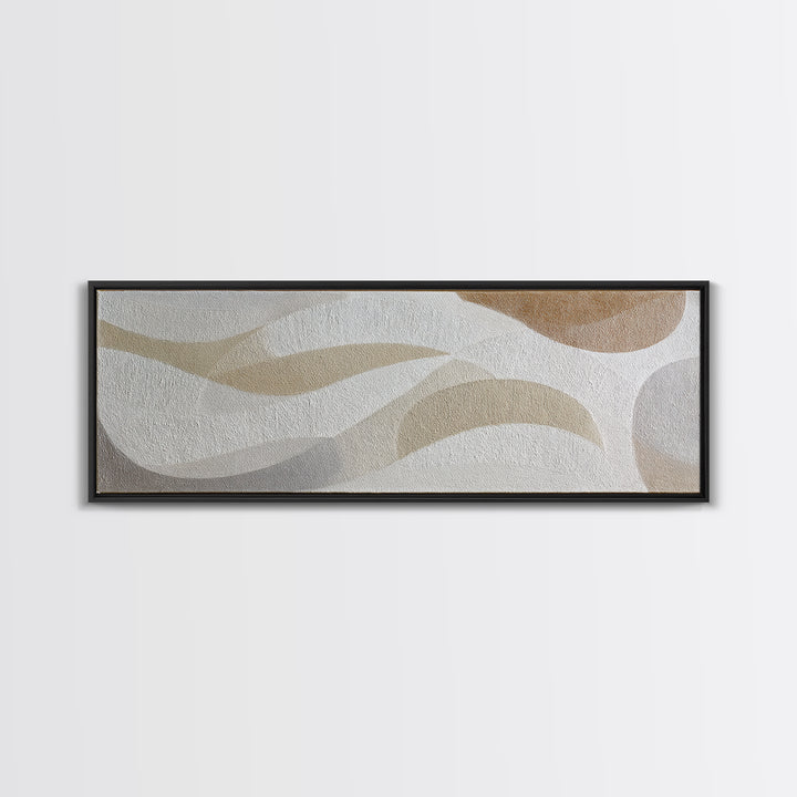 White on White Plaster Texture Study Framed Canvas Print, Minimalist Art, Minimalist Decor, Living Room Decor, Minimal, MIN-3x1-56