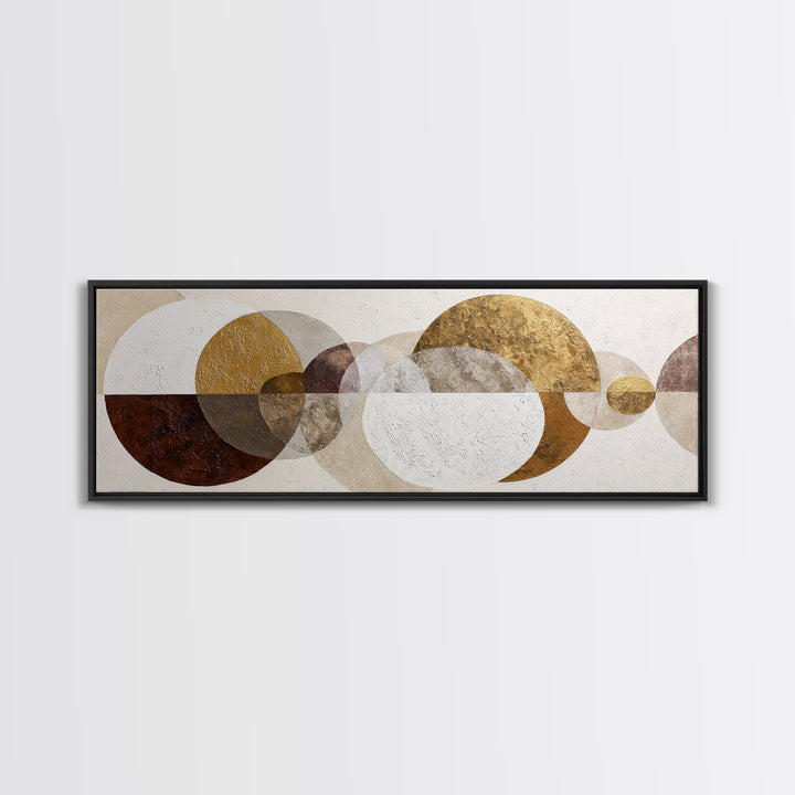 Two Overlapping Organic Shapes Framed Canvas Print, Minimalist Art, Wall Decor, Living Room Decor, Abstract Art, Minimal, MIN-3x1-59