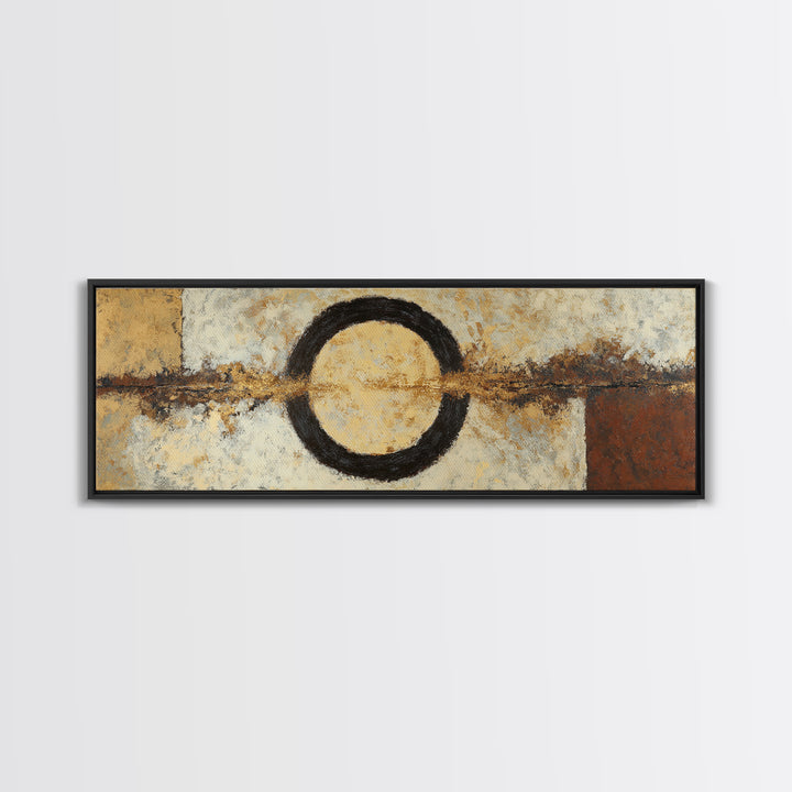 Single Brushstroke Circle Canvas Print, Minimalist Art, Boho Decor, Living Room Decor, Oil Painting, Minimal, Digital Prints, MIN-3x1-62