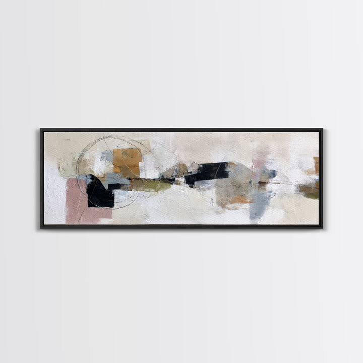 Small Black Bird Crossing White Space Canvas Print, Minimalist Art, Large Wall Art, Living Room Decor, Fine Art, Minimal, MIN-3x1-71