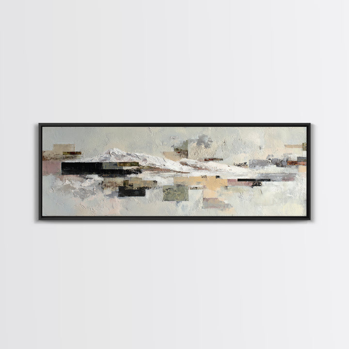 White on White Plaster Texture Study Canvas Print, Minimalist Art, Unique Wall Art, Living Room Decor, Fine Art, Minimal, MIN-3x1-8