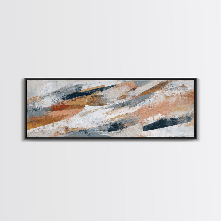 Calm Rectangle Composition Canvas Print, Minimalist Art, Wall Art, Living Room Decor, Oil Painting, Minimal, Large Wall Art, MIN-3x1-88