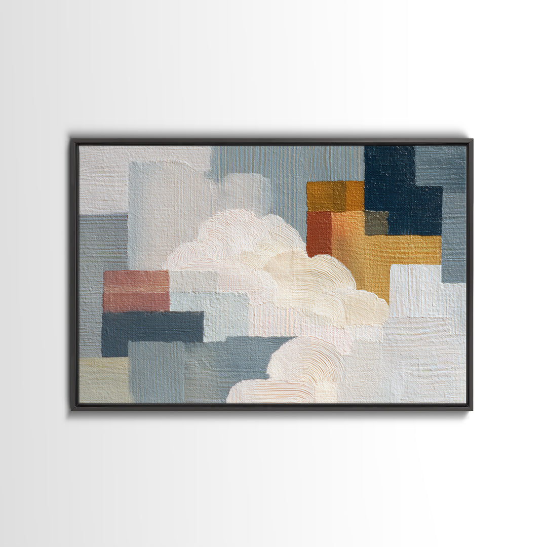 Small Cloud Study Canvas Print, Minimalist Art, Living Room Decor, Minimal, Modern Decor, Fine Art Print, Statement Artwork, MIN-3x2-1