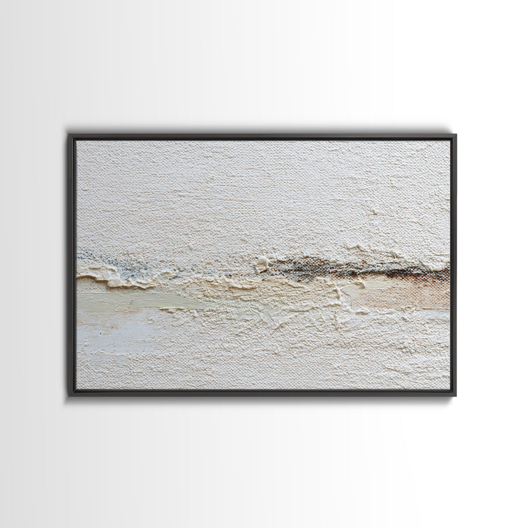 White on White Plaster Texture Study Canvas Print, Minimalist Art, Minimalist Decor, Living Room Decor, Fine Art, Minimal, MIN-3x2-68