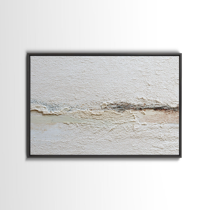 White on White Plaster Texture Study Canvas Print, Minimalist Art, Minimalist Decor, Living Room Decor, Fine Art, Minimal, MIN-3x2-68