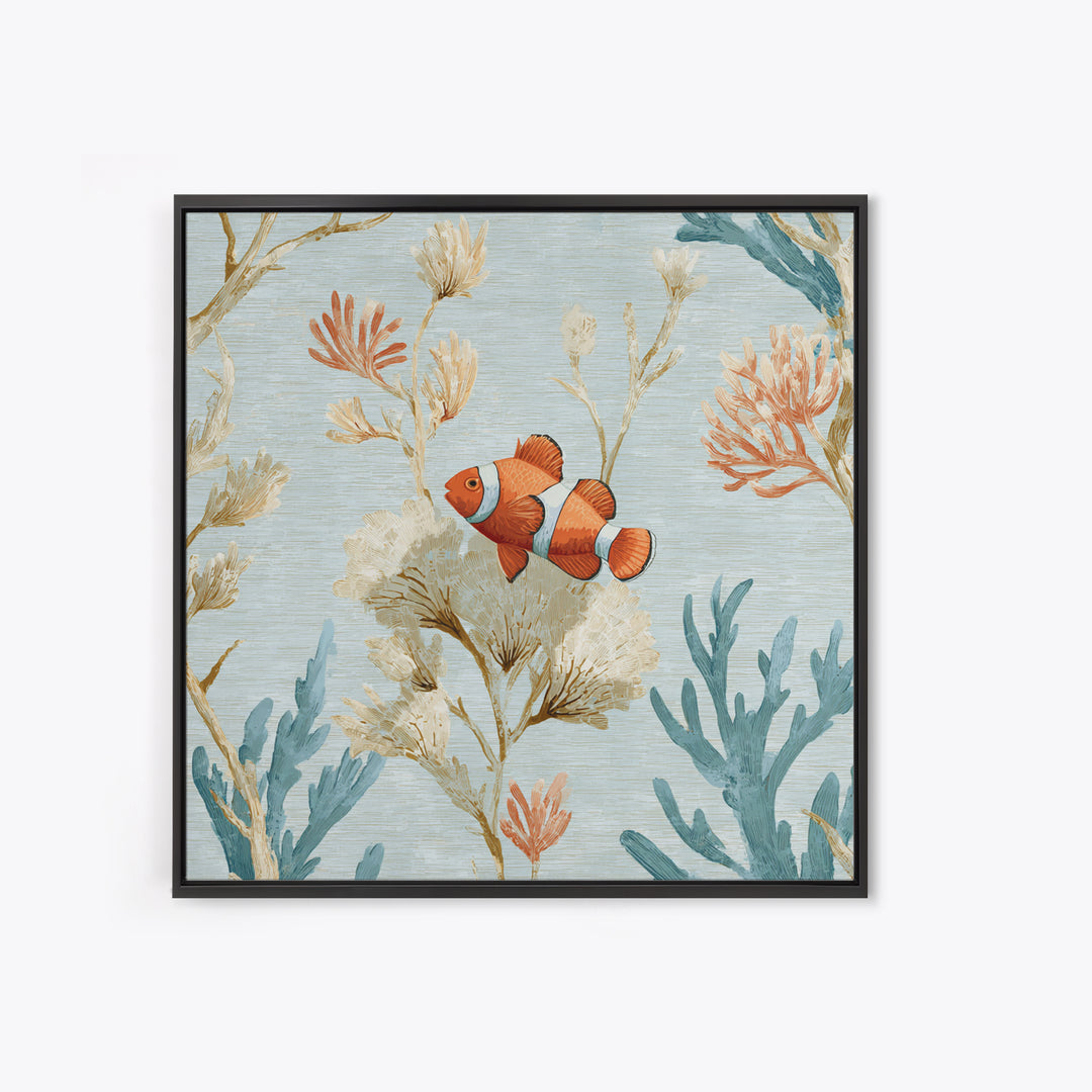 Clownfish Around Anemone Tentacles Canvas Print, Marine Life Art, Marine Life, Living Room Decor, Fine Art, Marine, Art Print, MLA-1x1-92