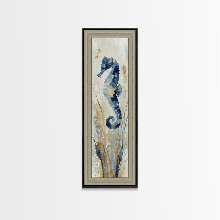 Seahorse Pair Among Sea Grass Canvas Print, Marine Life Art, Marine Life, Living Room Decor, Fine Art, Marine, Art Print, MLA-1x3-17
