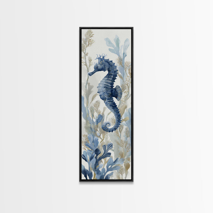 Sea Dragon Drifting Among Kelp Framed Canvas Print, Marine Life Art, Ocean Prints, Living Room Decor, Fine Art, Marine, MLA-1x3-29