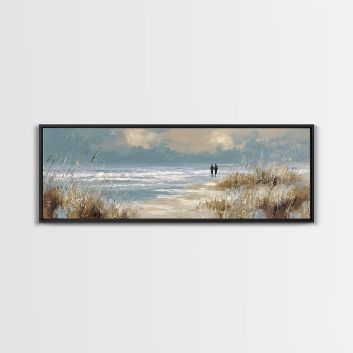Seahorse Pair Among Sea Grass Canvas Print, Marine Life Art, Coastal Decor, Living Room Decor, Fine Art, Marine, Fish Art, MLA-3x1-21