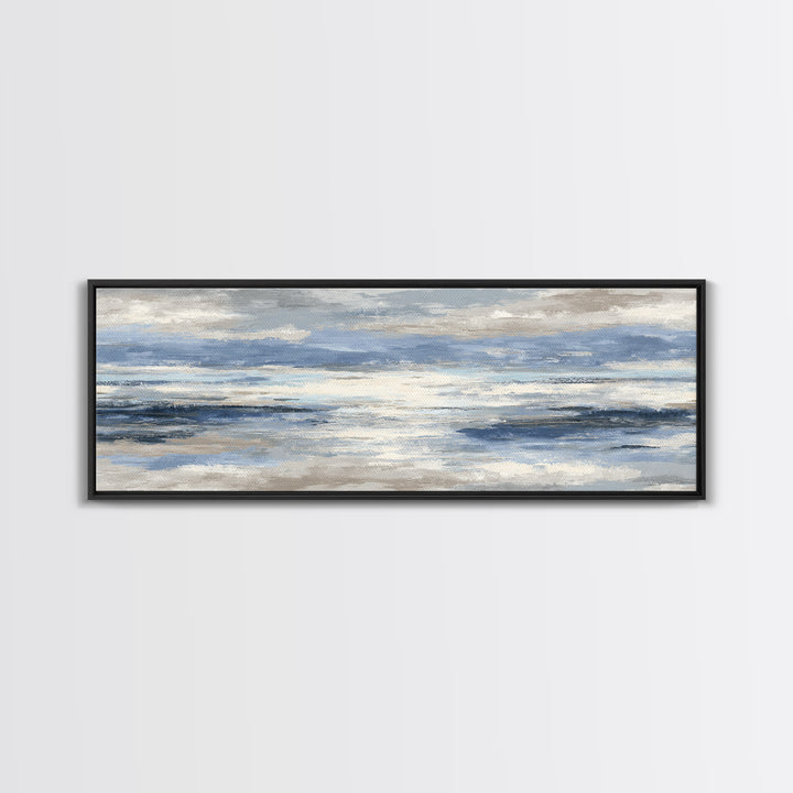Orca Beneath Northern Lights Canvas Print, Marine Life Art, Statement Artwork, Living Room Decor, Marine, Coastal Wall Art, MLA-3x1-48