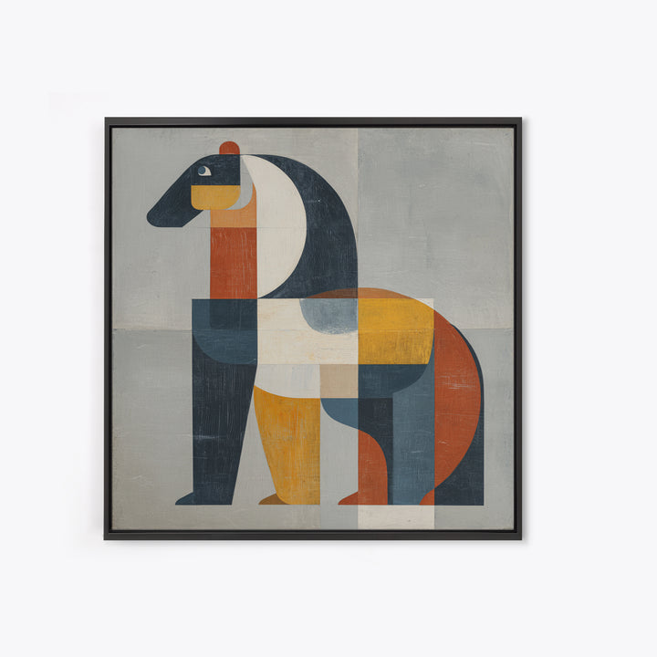 Mid Century Horse Canvas Print, Midcentury Modern Art, Room Decor, Living Room Decor, Fine Art, Retro, Art Print, Digital Art, MMA-1x1-91