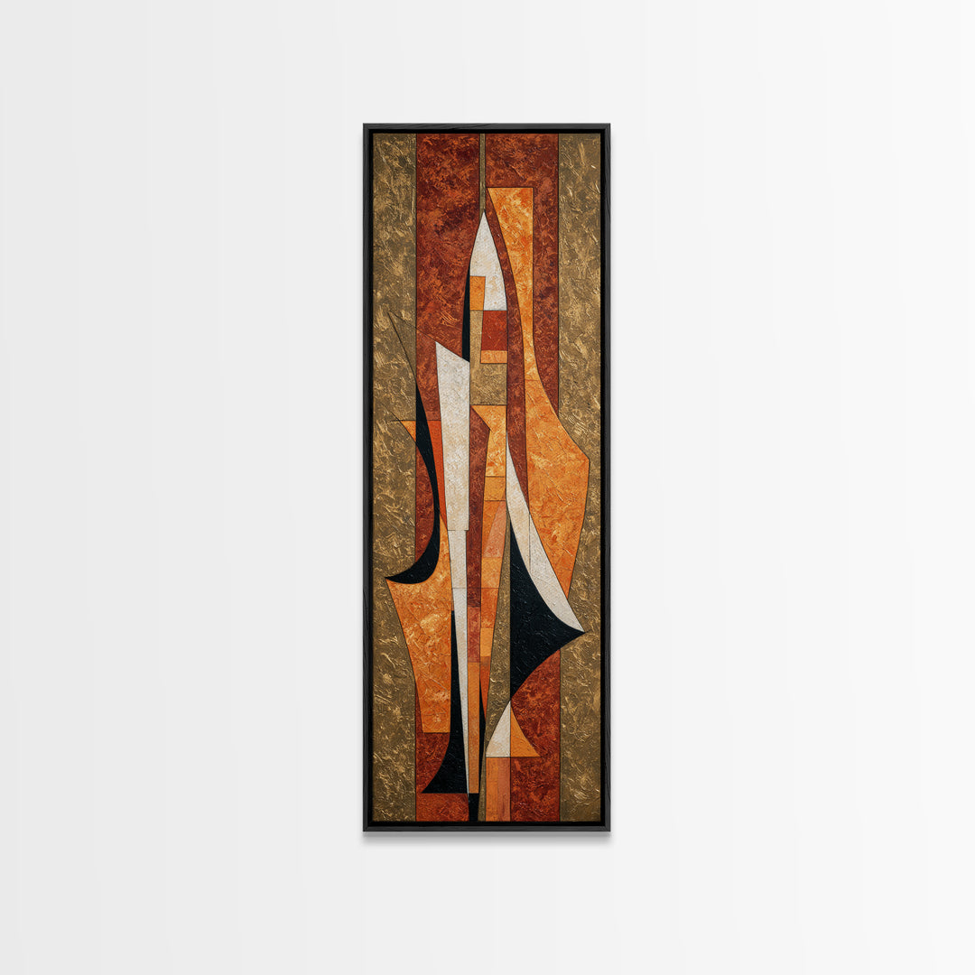 Rocket Ship in Retro Space Age Design Framed Canvas Print, Midcentury Modern Art, Fine Art Print, Living Room Decor, Retro, MMA-1x3-50