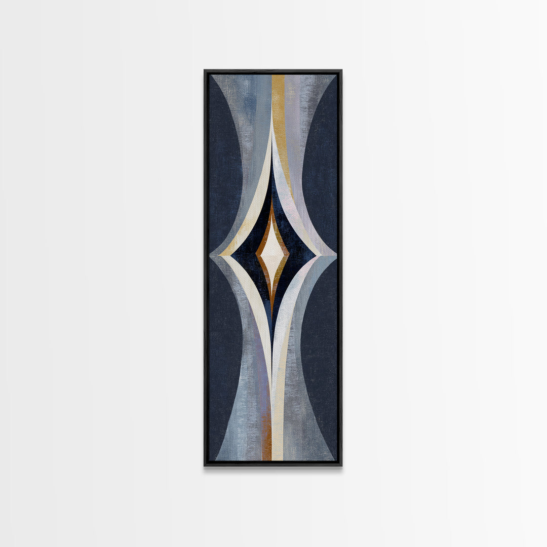 Rocket Ship in Retro Space Age Design Canvas Print, Midcentury Modern Art, Textured Painting, Living Room Decor, Retro, MMA-1x3-98