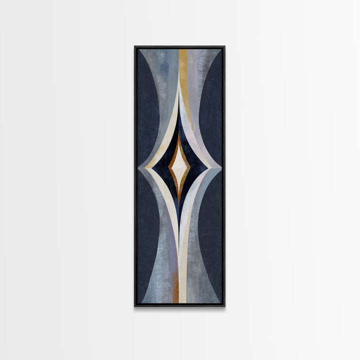Rocket Ship in Retro Space Age Design Canvas Print, Midcentury Modern Art, Textured Painting, Living Room Decor, Retro, MMA-1x3-98