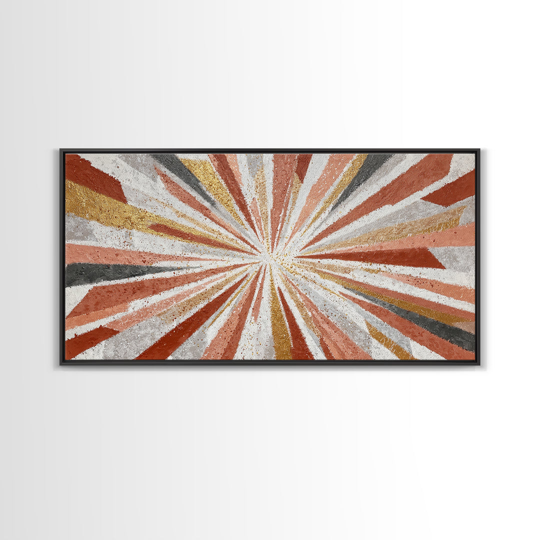 Atomic Starburst Pattern Canvas Print, Midcentury Modern Art, Art Print, Living Room Decor, Fine Art, Retro, Abstract Wall Art, MMA-2x1-94