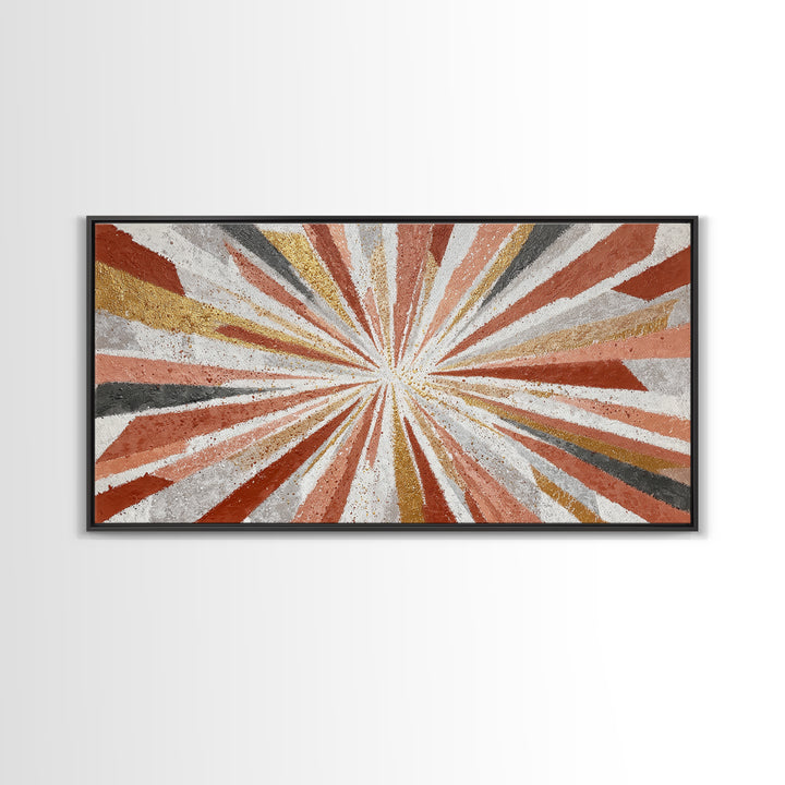 Atomic Starburst Pattern Canvas Print, Midcentury Modern Art, Art Print, Living Room Decor, Fine Art, Retro, Abstract Wall Art, MMA-2x1-94