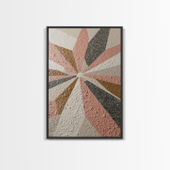 Atomic Starburst Pattern Framed Canvas Print, Midcentury Modern Art, Wall Decor, Living Room Decor, Fine Art, Retro, MMA-2x3-34