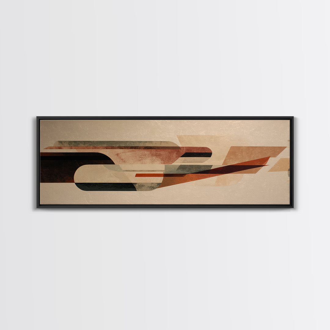Rocket Ship in Retro Space Age Design Canvas Print, Midcentury Modern Art, Wall Decor, Living Room Decor, Fine Art, Retro, MMA-3x1-30