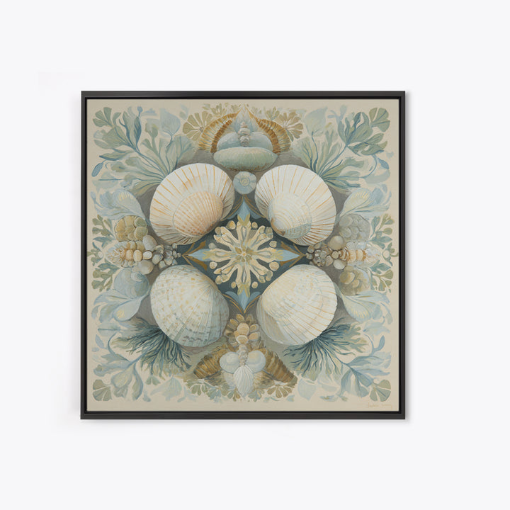 Coastal Shells and Water Study Canvas Print, Medical Office Art, Office Decor, Calm, Brain Poster, Healthcare Wall Art, MOA-1x1-20