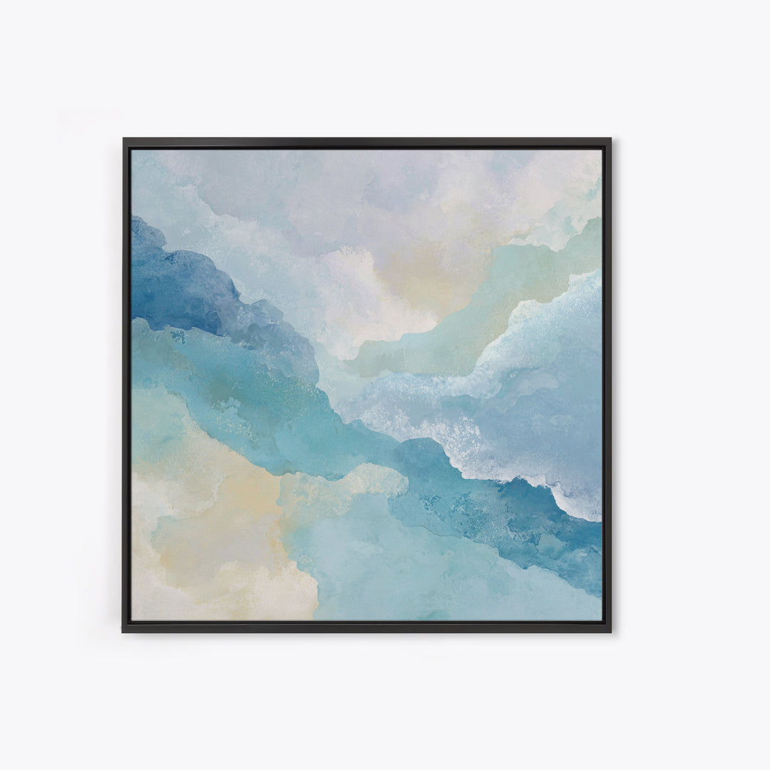 Calming Blue Abstract Canvas Print, Medical Office Art, Modern Decor, Office Decor, Abstract Art, Calm, Home Decor, Wall Decor, MOA-1x1-25