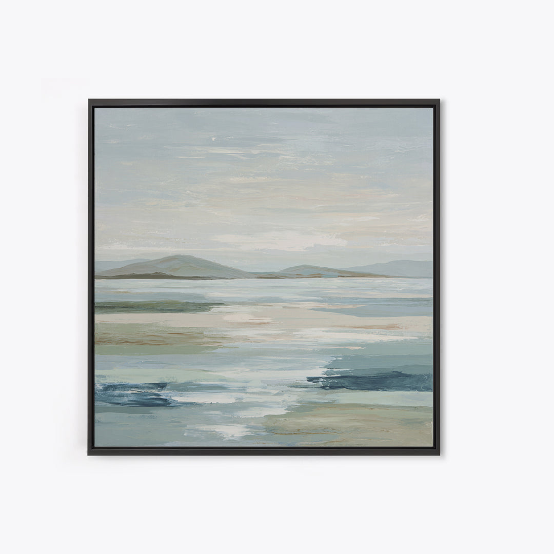 Peaceful Ocean Horizon Framed Canvas Print, Medical Office Art, Healthcare Wall Art, Office Decor, Calm, Gallery Decor, MOA-1x1-52